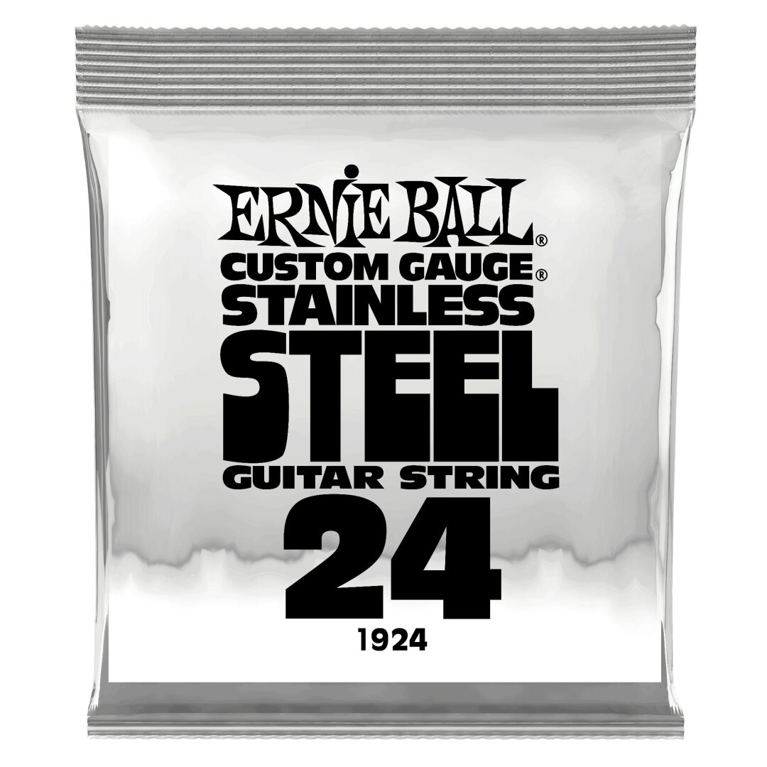 Ernie Ball .024 Stainless Steel Wound Electric Guitar Strings 6 Pack