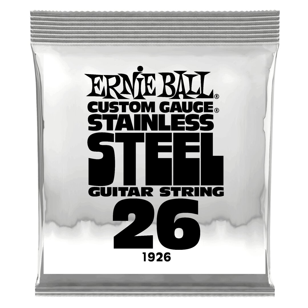 Ernie Ball .026 Stainless Steel Wound Electric Guitar Strings 6 Pack