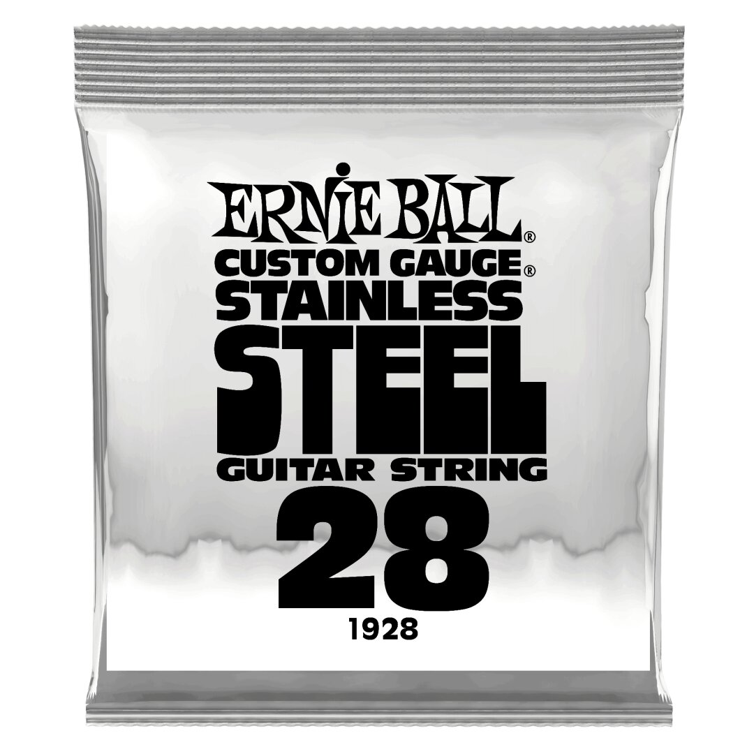 Ernie Ball .028 Stainless Steel Wound Electric Guitar Strings 6 Pack