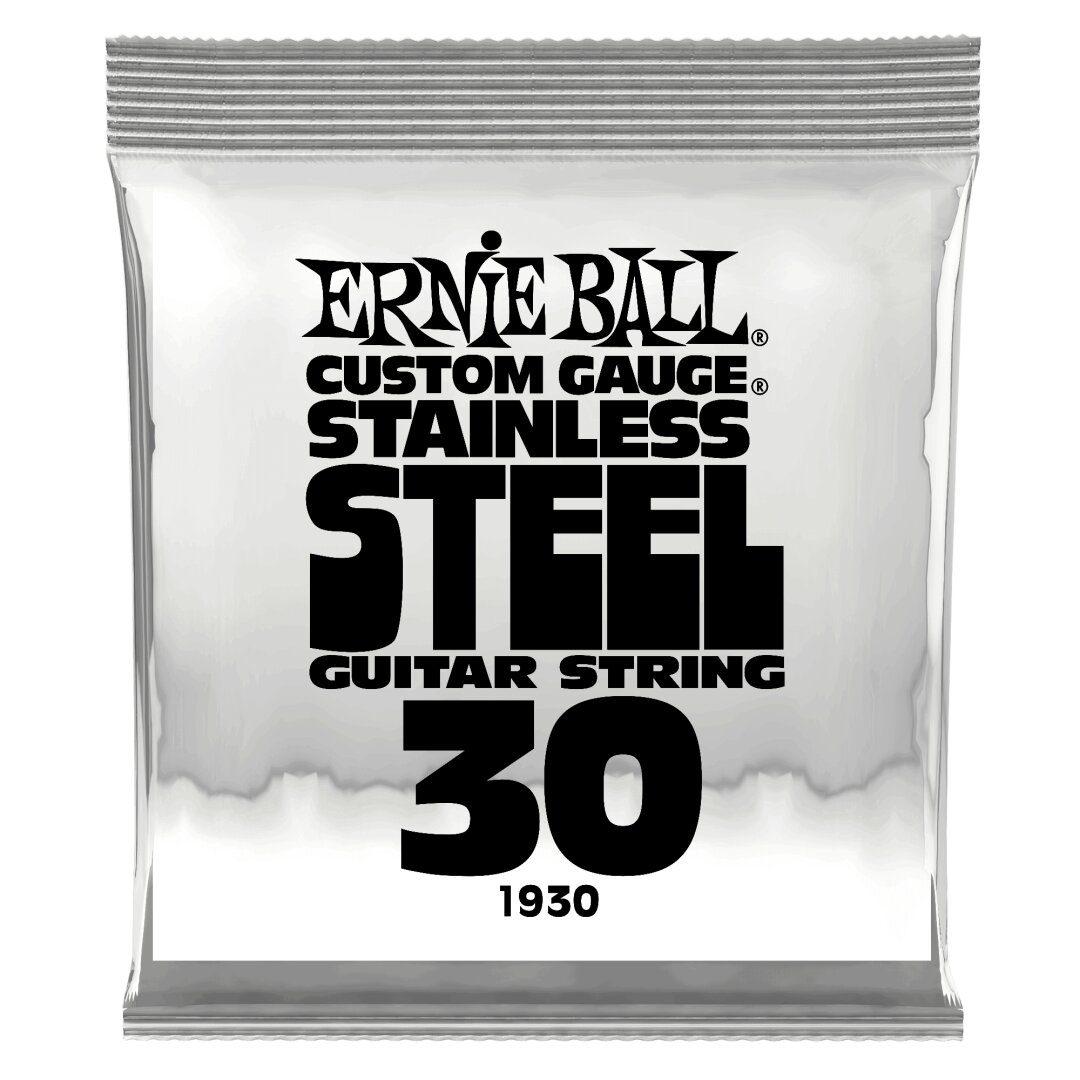 Ernie Ball .030 Stainless Steel Wound Electric Guitar Strings 6 Pack