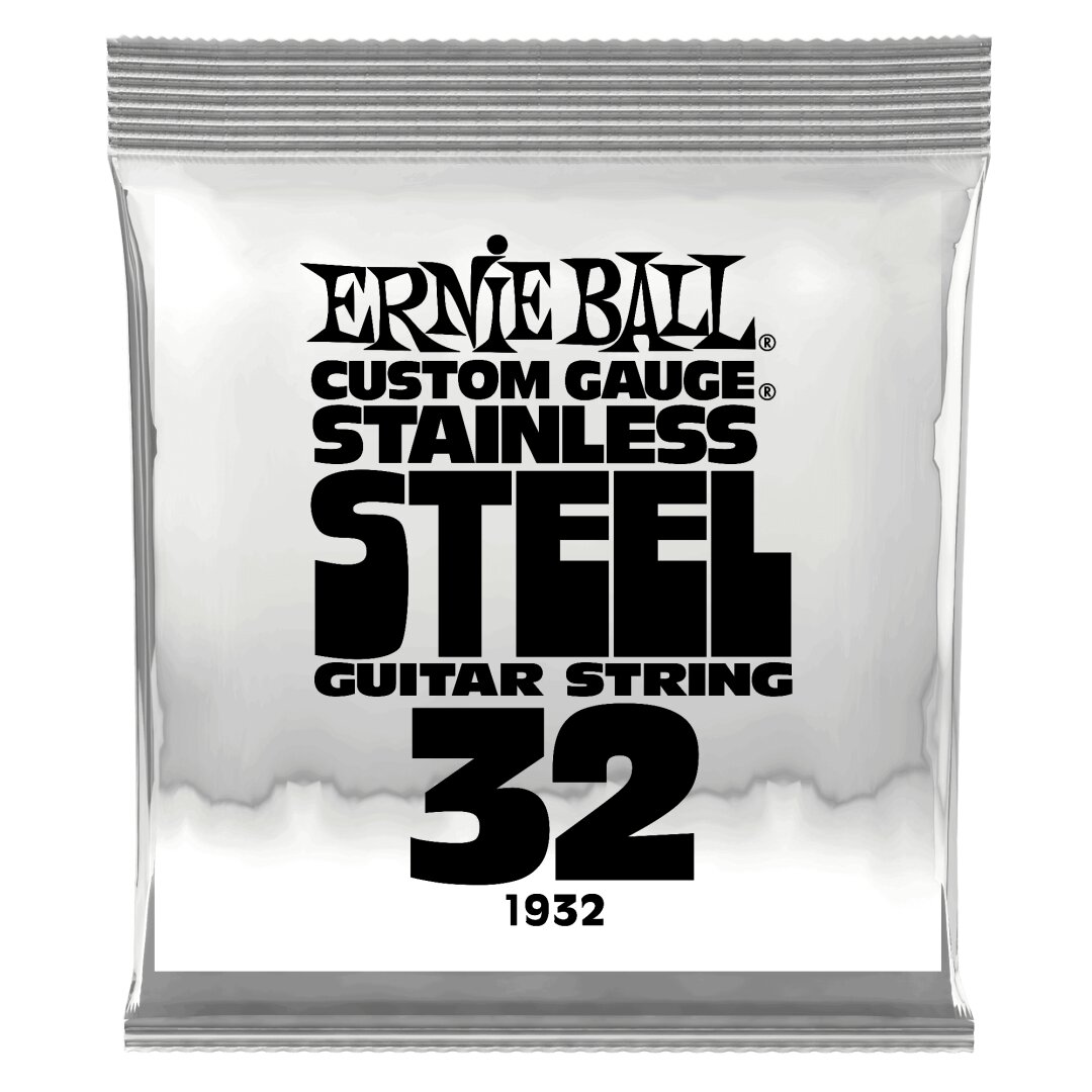 Ernie Ball .032 Stainless Steel Wound Electric Guitar Strings 6 Pack