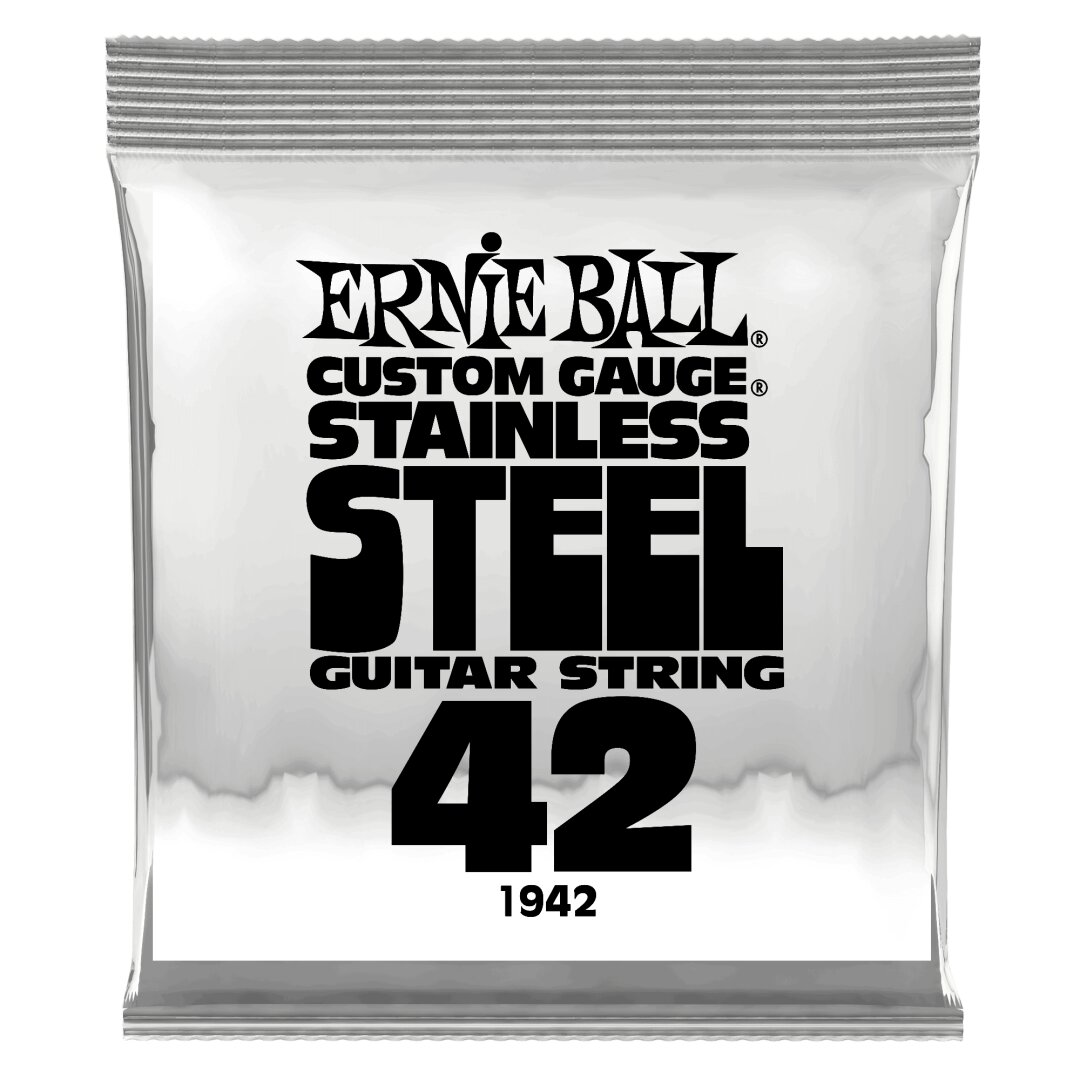 Ernie Ball .042 Stainless Steel Wound Electric Guitar Strings 6 Pack