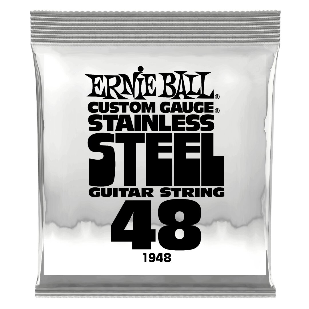 Ernie Ball .048 Stainless Steel Wound Electric Guitar Strings 6 Pack