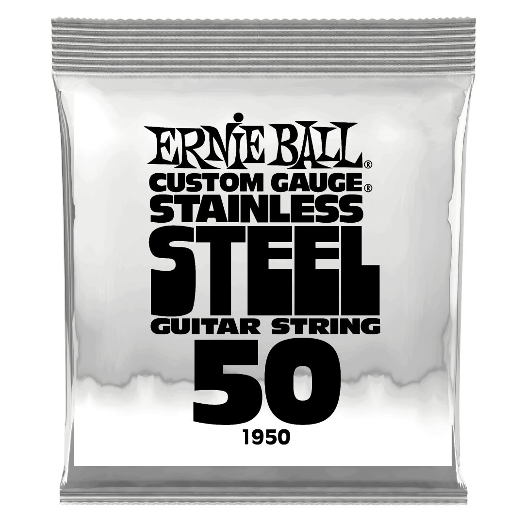 Ernie Ball .050 Stainless Steel Wound Electric Guitar Strings 6 Pack