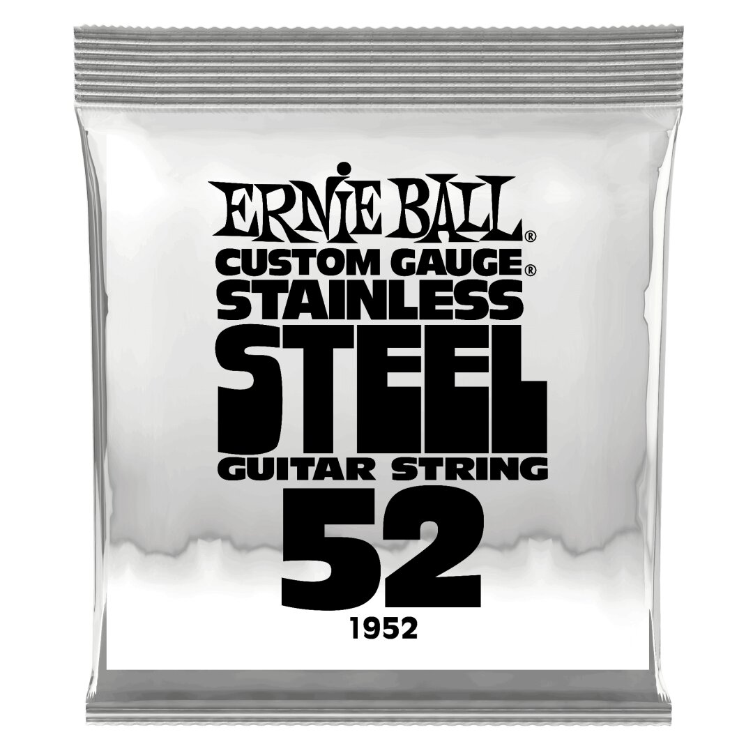 Ernie Ball .052 Stainless Steel Wound Electric Guitar Strings 6 Pack