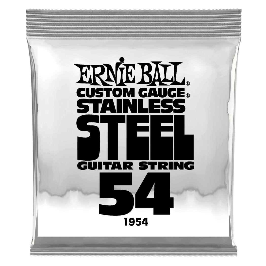 Ernie Ball .054 Stainless Steel Wound Electric Guitar Strings 6 Pack