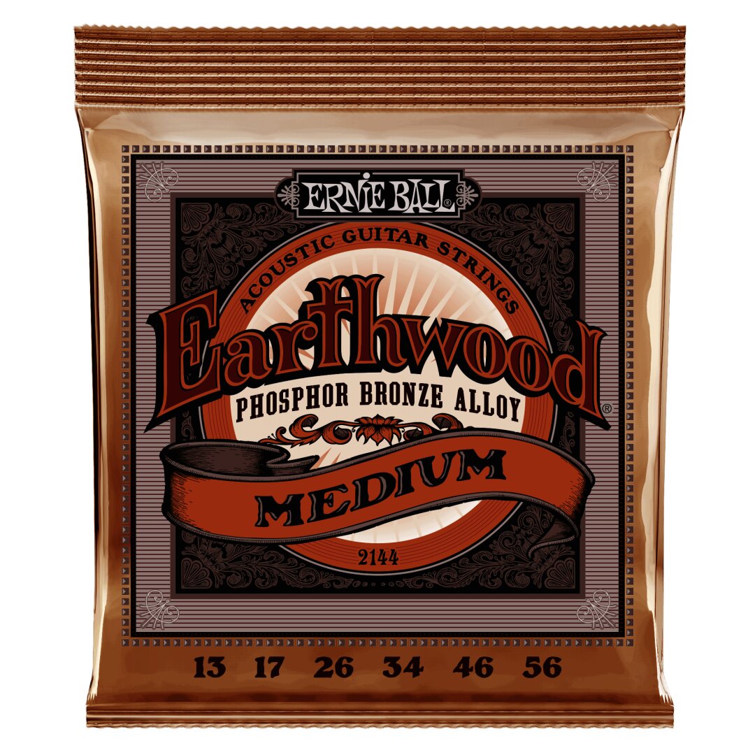 Ernie Ball Earthwood Medium Phosphor Bronze Acoustic Guitar Strings - 13-56 Gauge