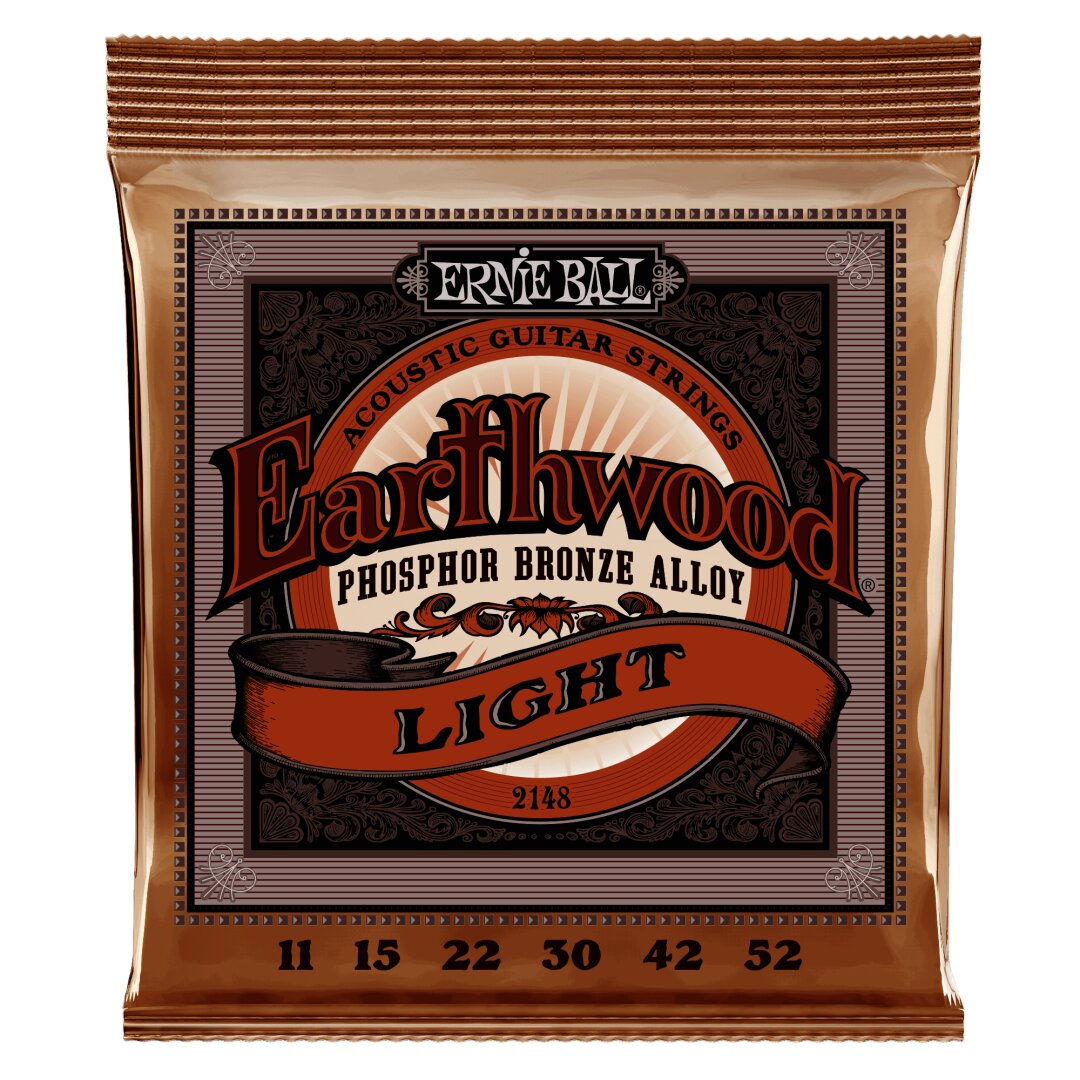 Ernie Ball Earthwood Light Phosphor Bronze Acoustic Guitar Strings - 11-52 Gauge