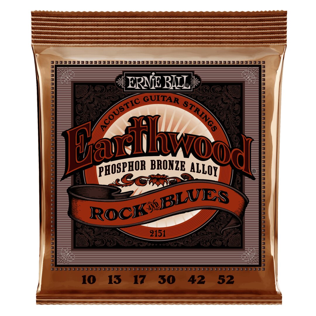 Ernie Ball Earthwood Rock and Blues w/Plain G Phosphor Bronze Acoustic Guitar Str