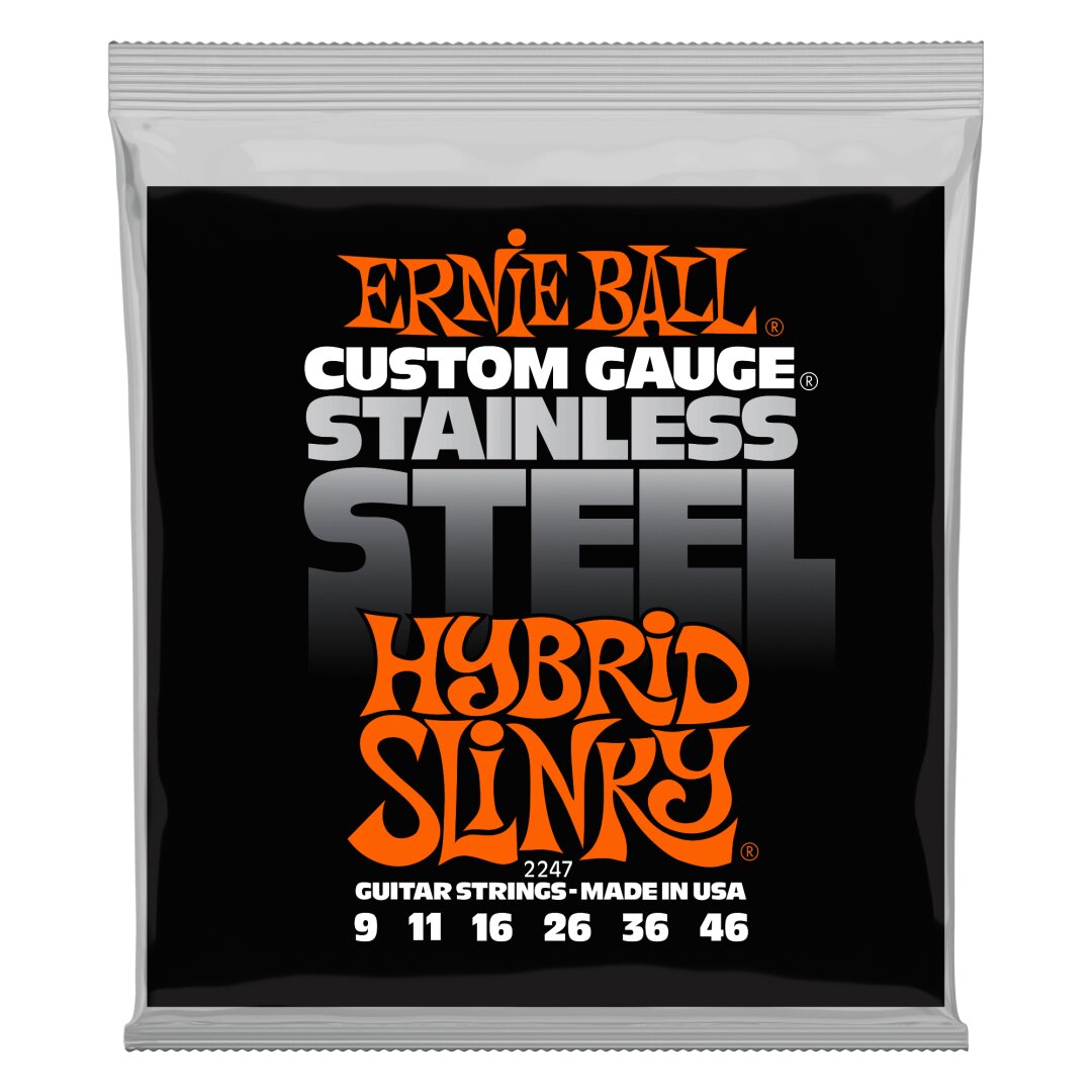 Ernie Ball Hybrid Slinky Stainless Steel Wound Electric Guitar Strings - 9-46 Gau
