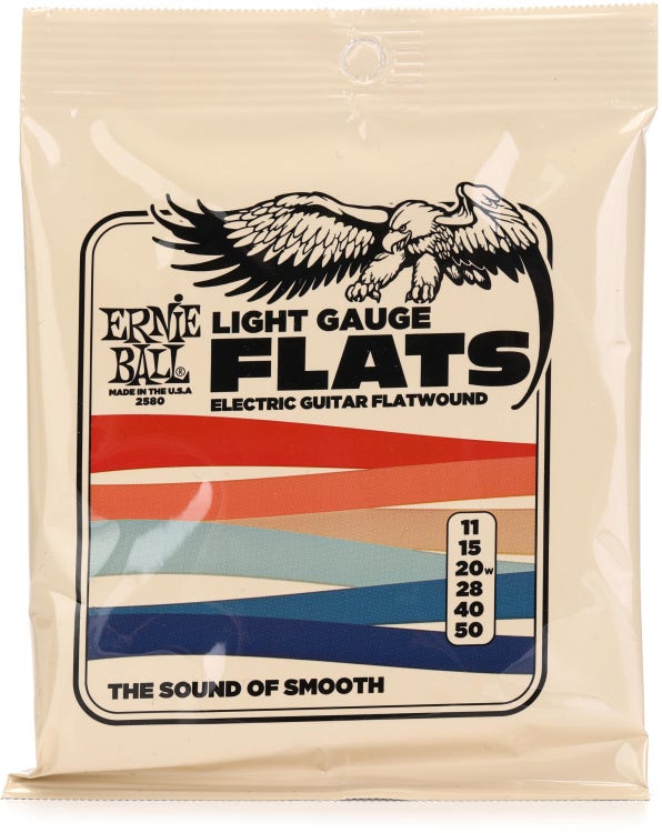 Ernie Ball Ernie Ball EB2580 Flatwound Electric Guitar Strings - .011-.050, Light