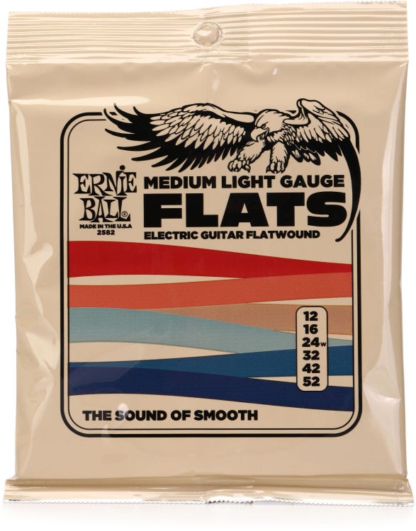 Ernie Ball Ernie Ball 2582 Flatwound Electric Guitar Strings - .012-.052, Medium