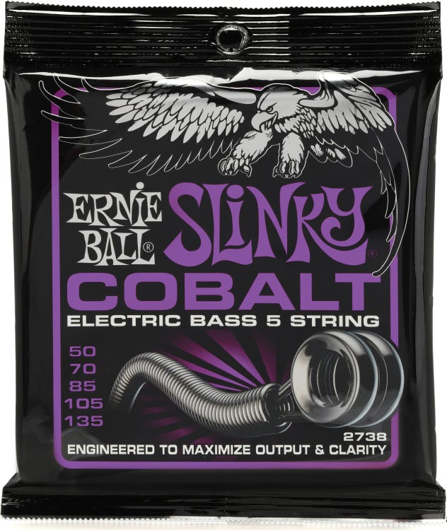 Ernie Ball Ernie Ball Power Slinky Cobalt Electric Bass Guitar Strings - .050-.13