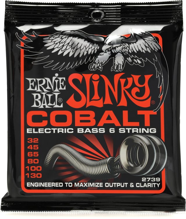 Ernie Ball Ernie Ball Slinky Cobalt Electric 6-string Bass Guitar Strings - .032-