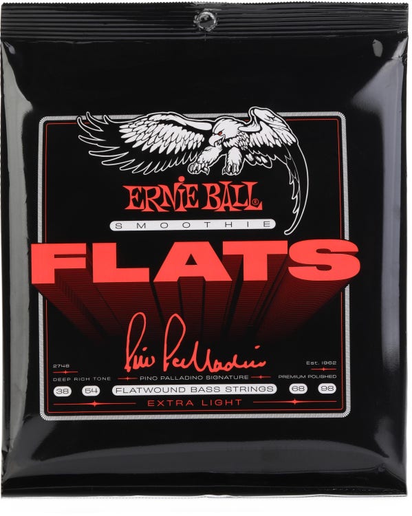 Ernie Ball Ernie Ball Pino Palladino Signature Smoothie Flats Bass Guitar Strings