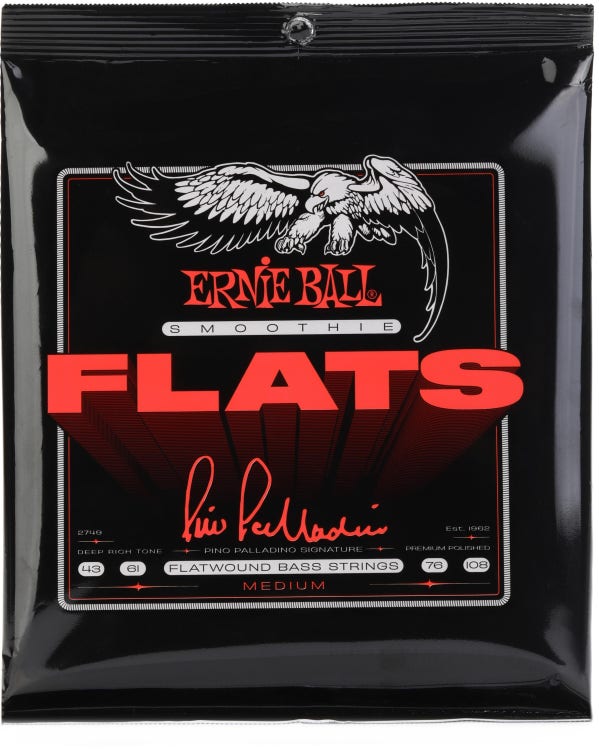Ernie Ball Ernie Ball Pino Palladino Signature Smoothie Flats Bass Guitar Strings
