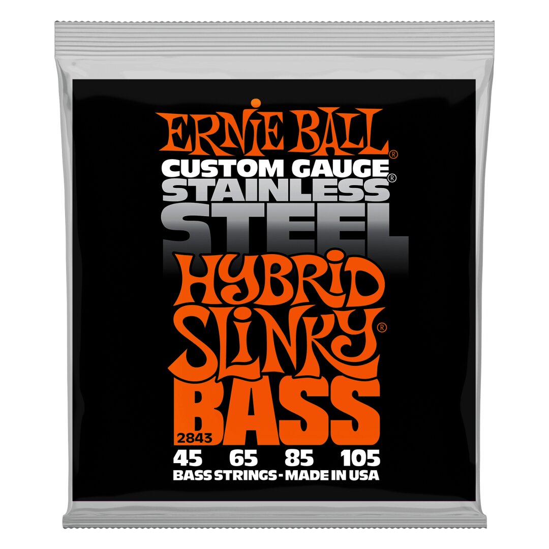 Ernie Ball Hybrid Slinky Stainless Steel Electric Bass Strings - 45-105 Gauge