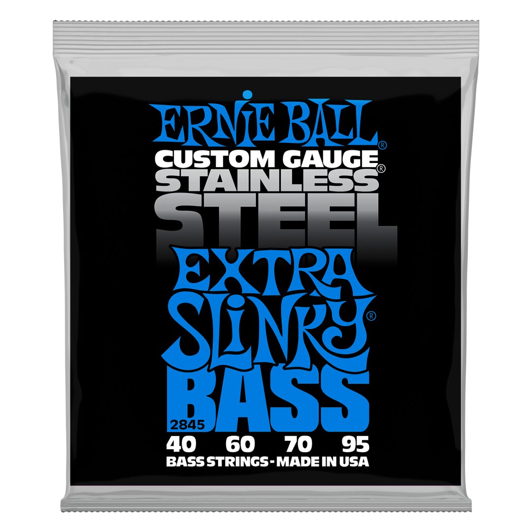Ernie Ball Extra Slinky Stainless Steel Electric Bass Strings - 40-95 Gauge