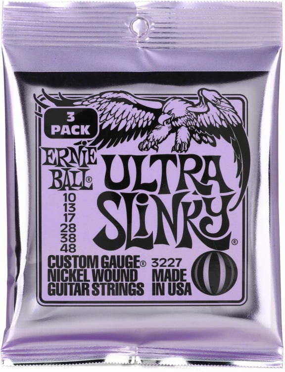 Ernie Ball Ernie Ball 3227 Ultra Slinky Nickel Wound Electric Guitar Strings - .0