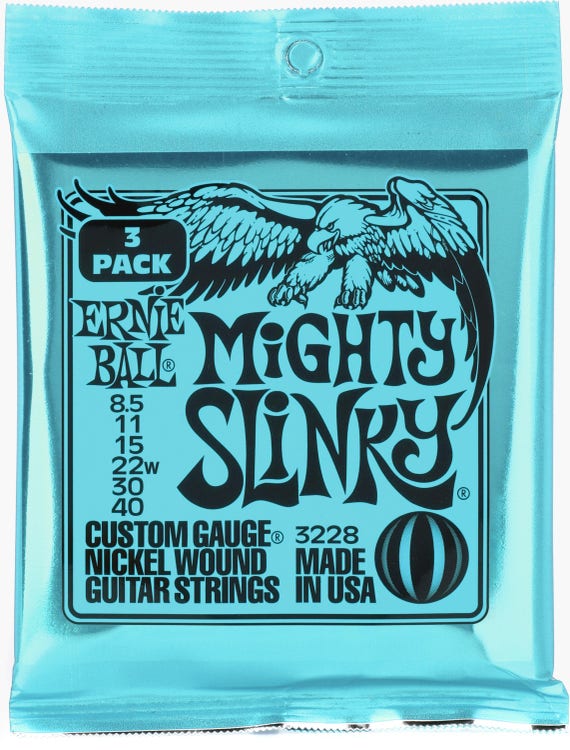 Ernie Ball Ernie Ball 3228 Mighty Slinky Nickel Wound Electric Guitar Strings - .
