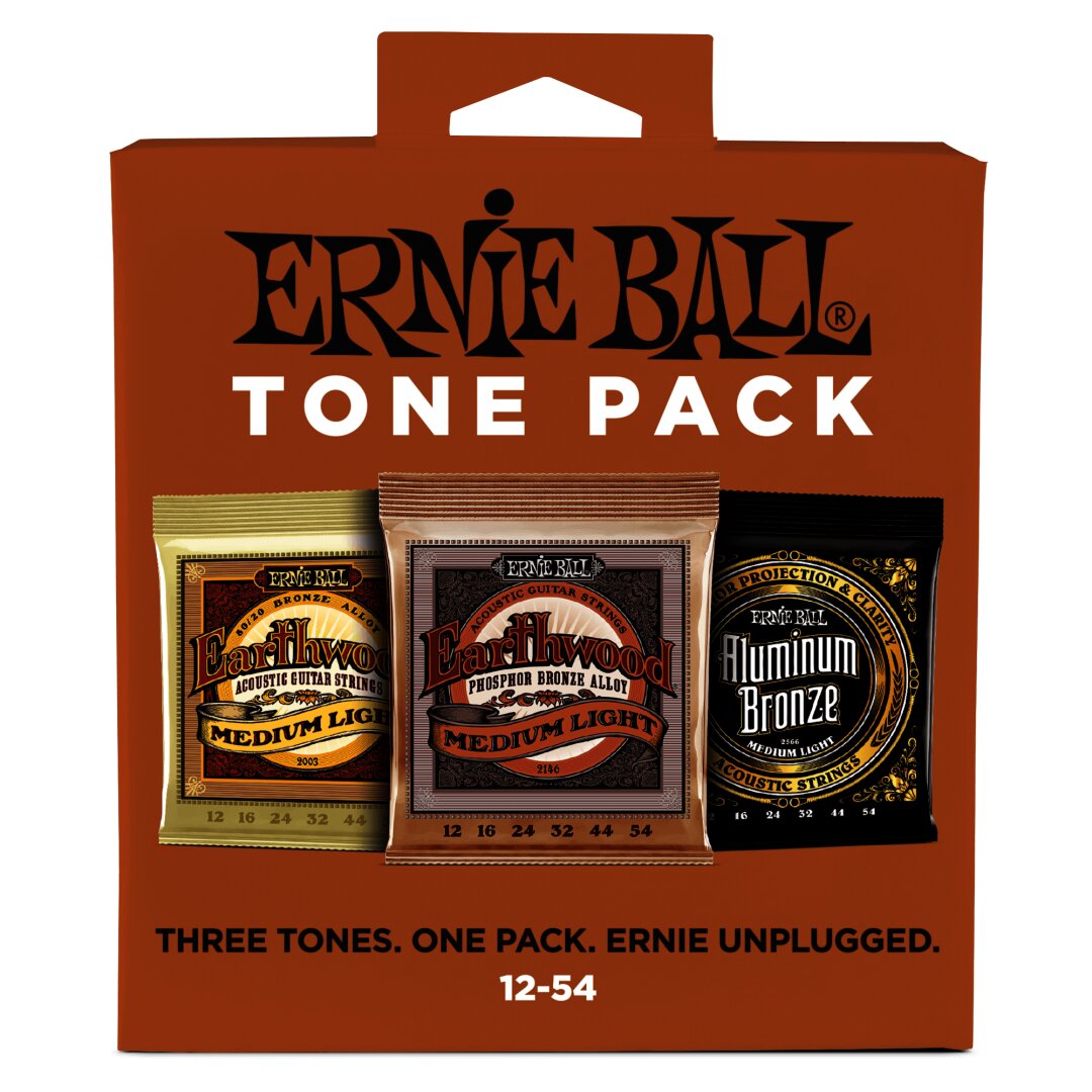 Ernie Ball Medium Light Acoustic Tone Pack - 12-54 Gauge