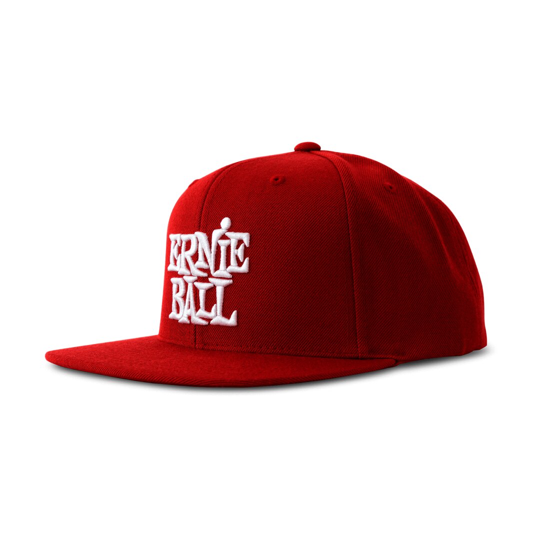 Ernie Ball Red with White Stacked Ernie Ball Logo Hat