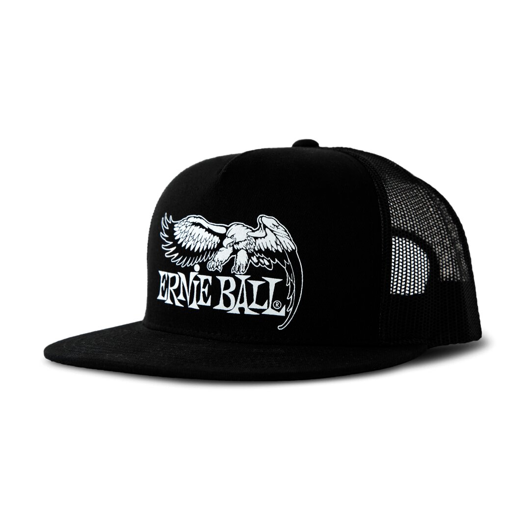 Ernie Ball Black with White Eagle Logo Hat