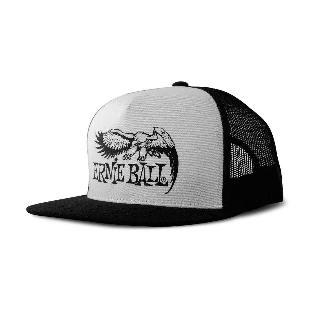 Ernie Ball Black with White Front and Black Ernie Ball Eagle Logo Hat