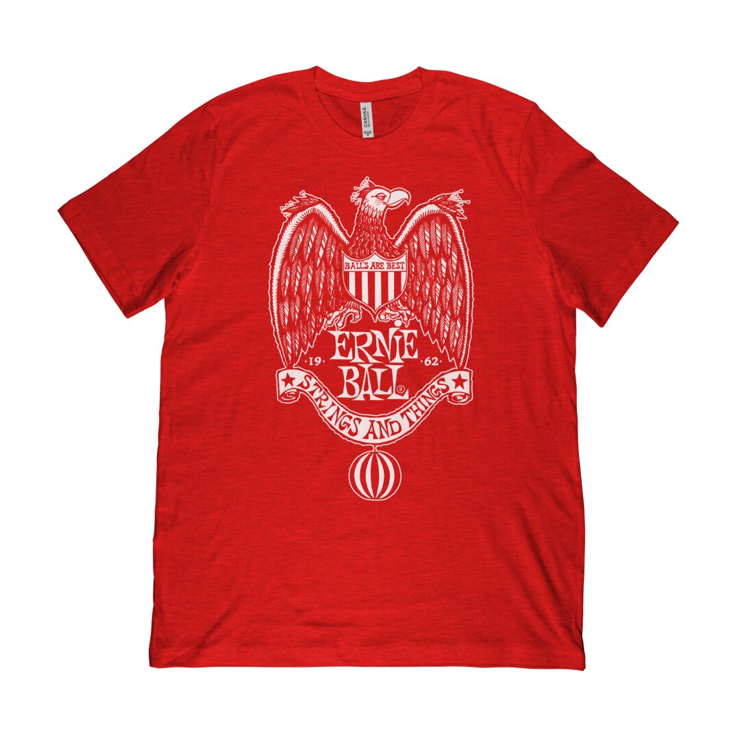 Ernie Ball 1962 Strings & Things Red T-Shirt XL