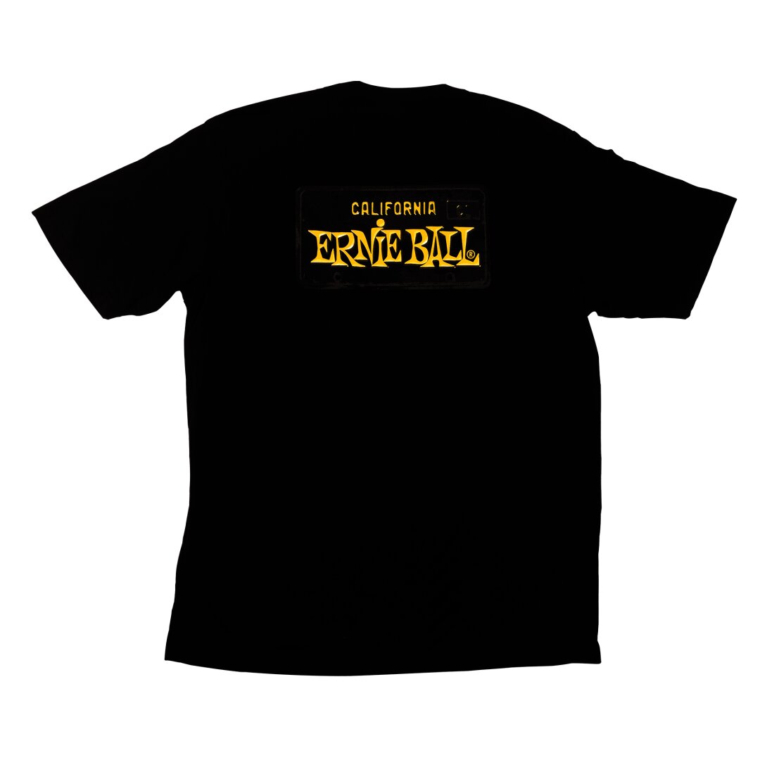 Ernie Ball CA License Plate T-shirt LG
