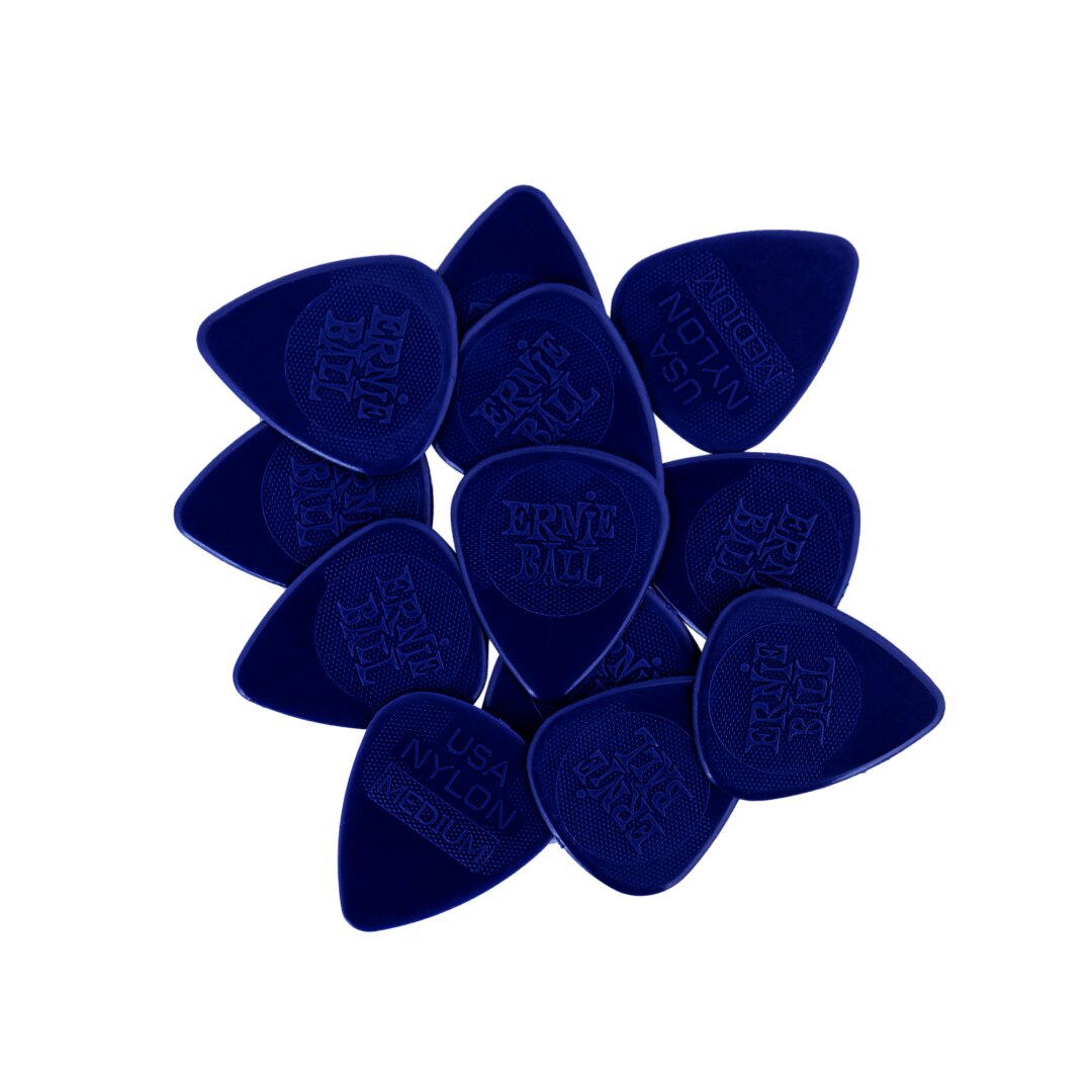 Ernie Ball Medium Injection Molded Nylon Picks 0.72mm bag of 12