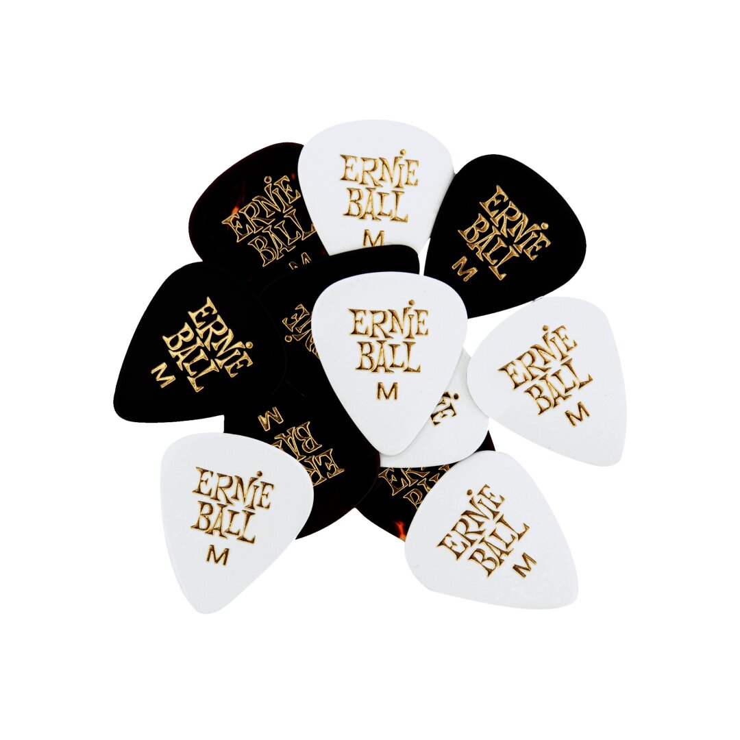 Ernie Ball Medium Assorted Color Cellulose Picks, bag of 12