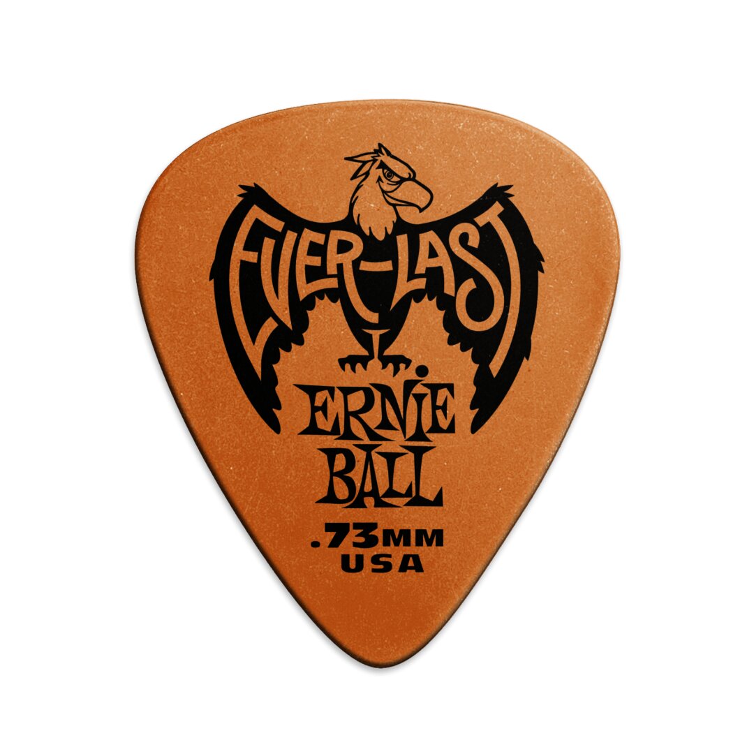 Ernie Ball .73mm Orange Everlast Picks 12-pack