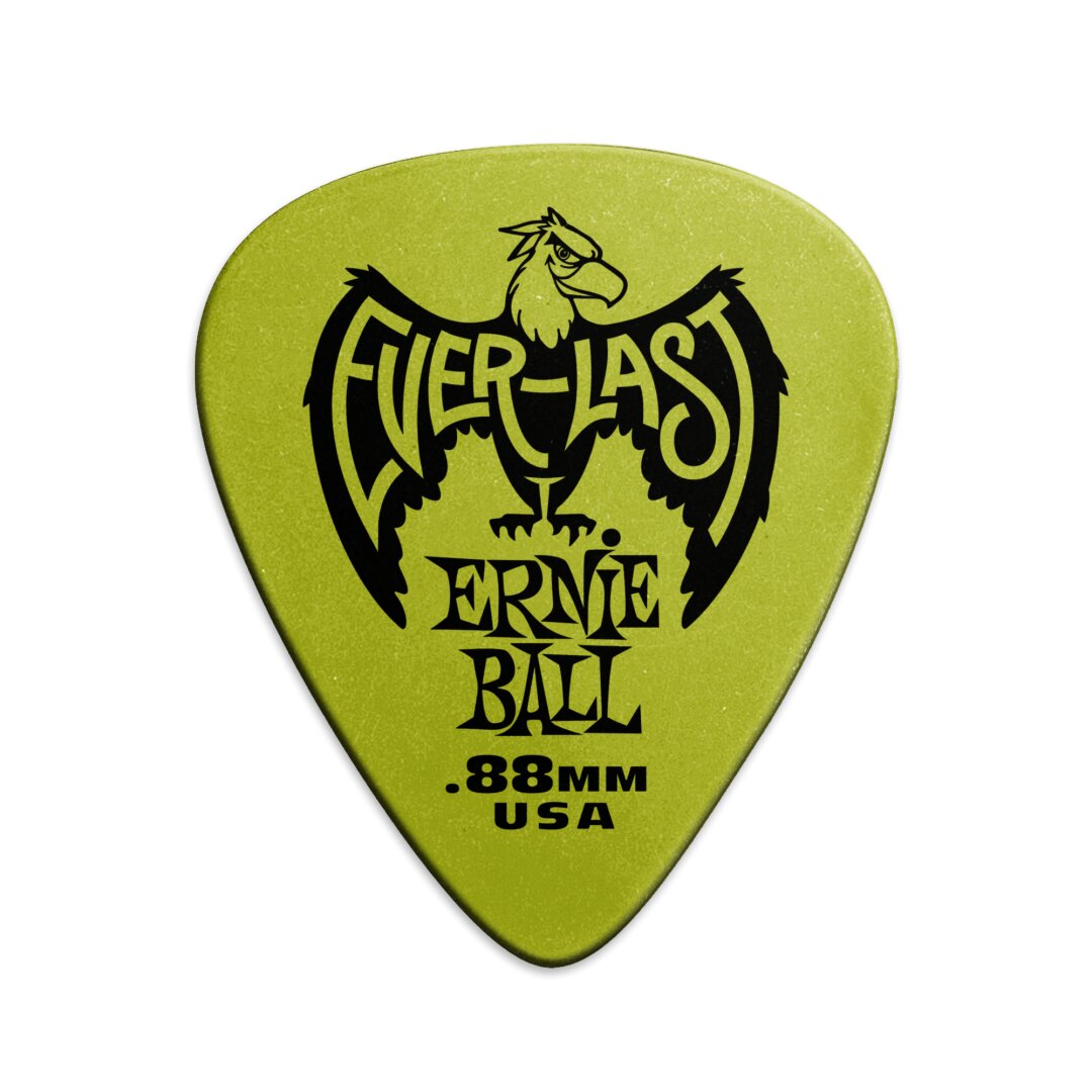 Ernie Ball .88mm Green Everlast Picks 12-pack