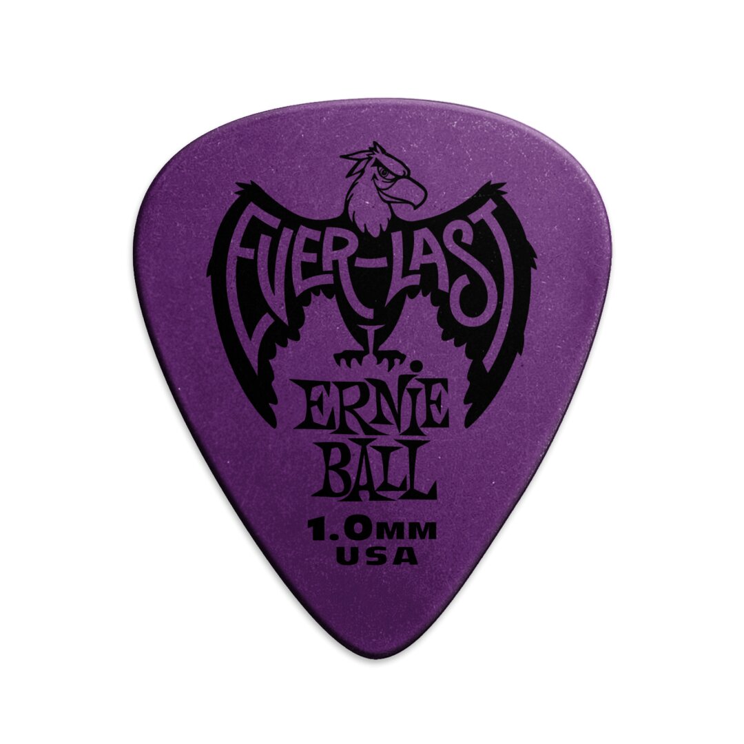 Ernie Ball 1.0mm Purple Everlast Picks 12-pack