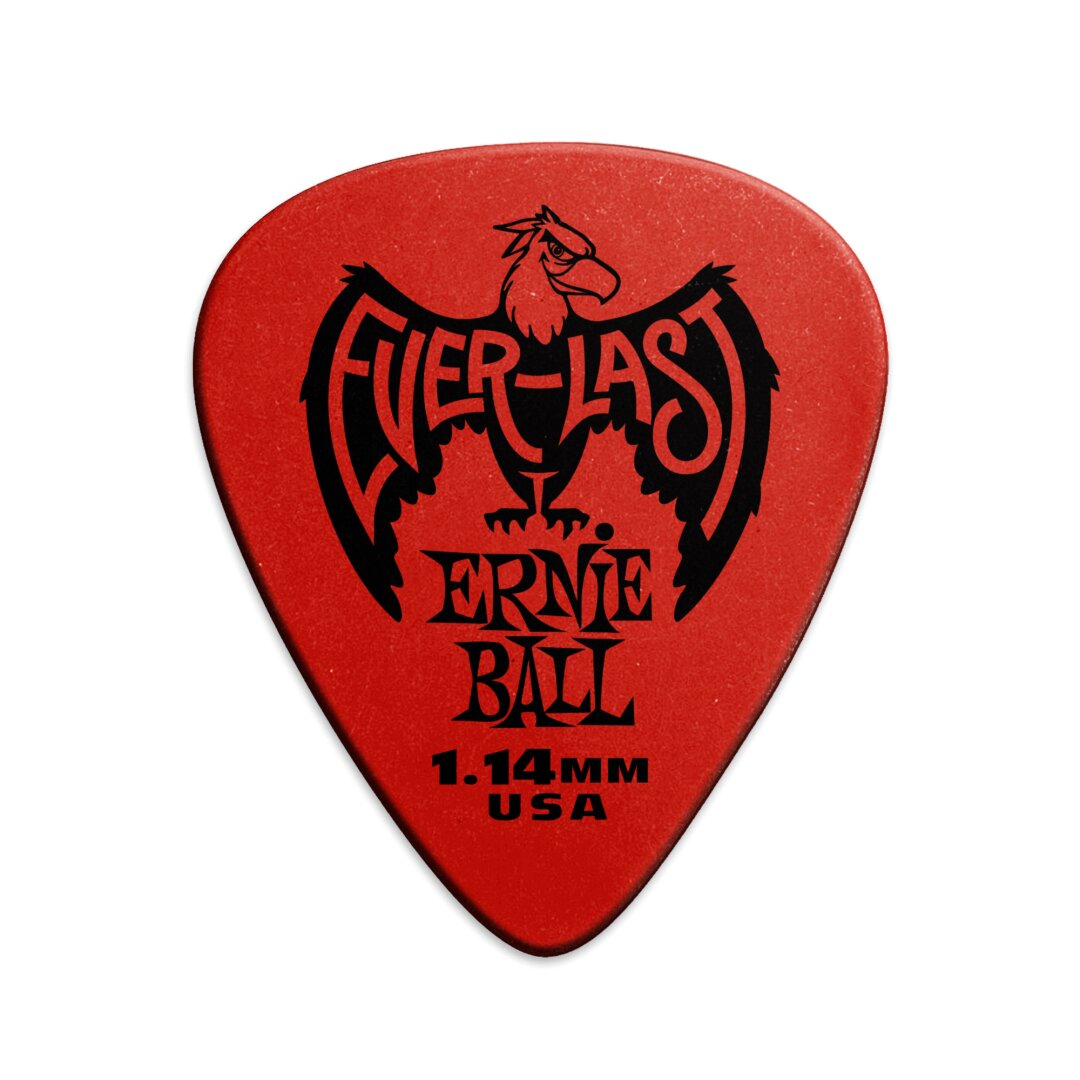 Ernie Ball 1.14mm Red Everlast Picks 12-pack