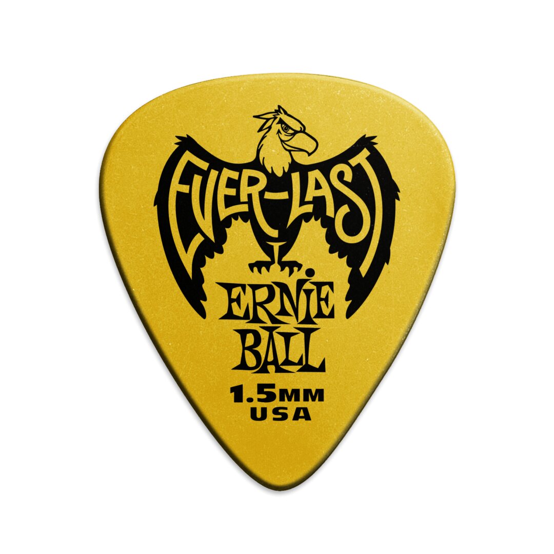 Ernie Ball 1.5mm Yellow Everlast Picks 12-pack
