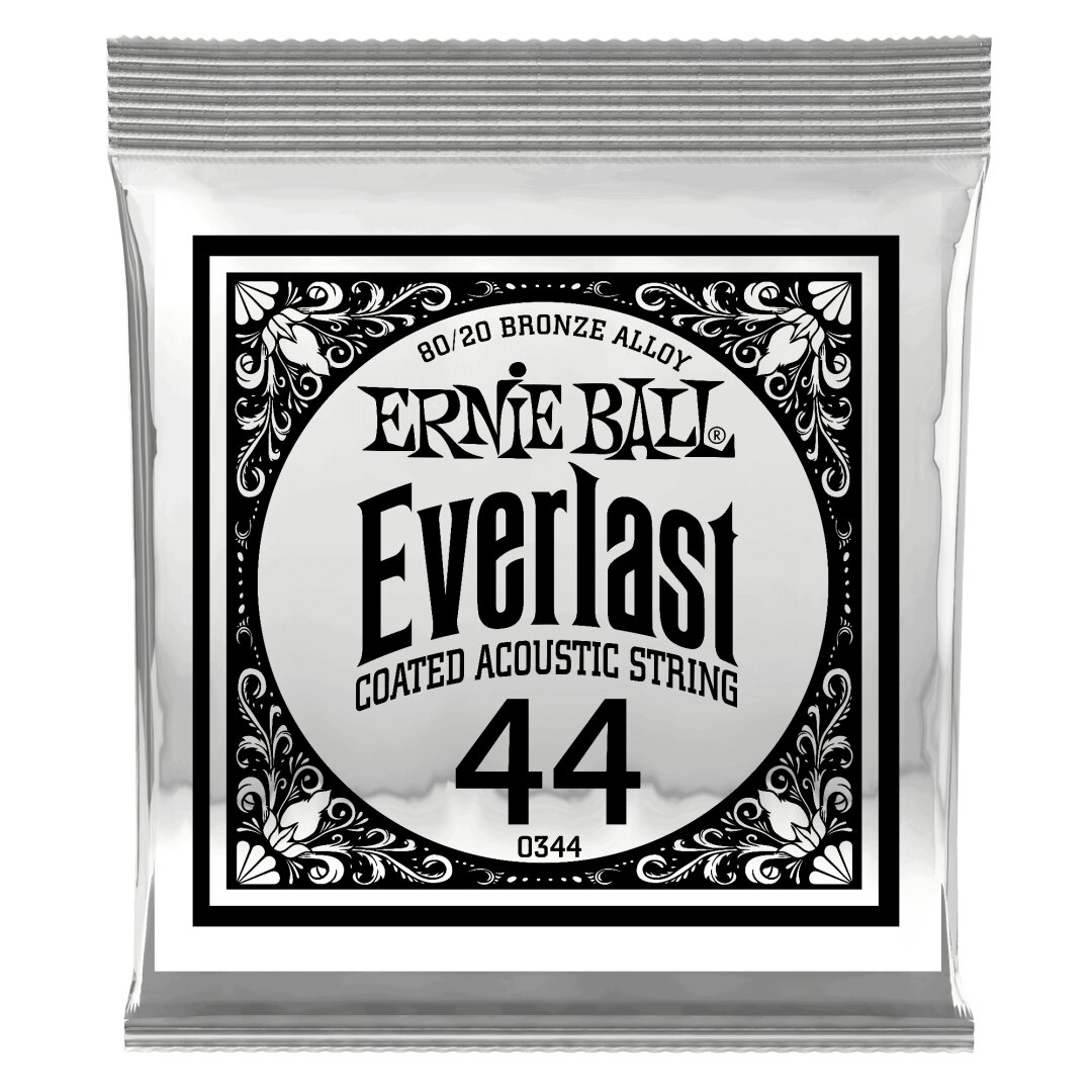 Ernie Ball .044 Everlast Coated 80/20 Bronze Acoustic Guitar Strings 6 Pack