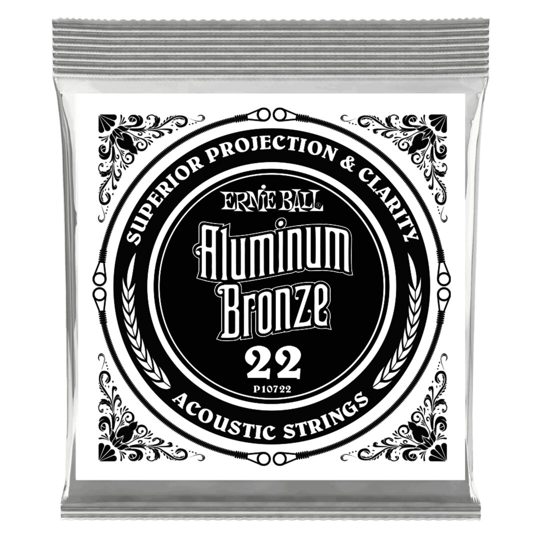 Ernie Ball .022 Aluminum Bronze Wound Acoustic Guitar Strings 6 Pack