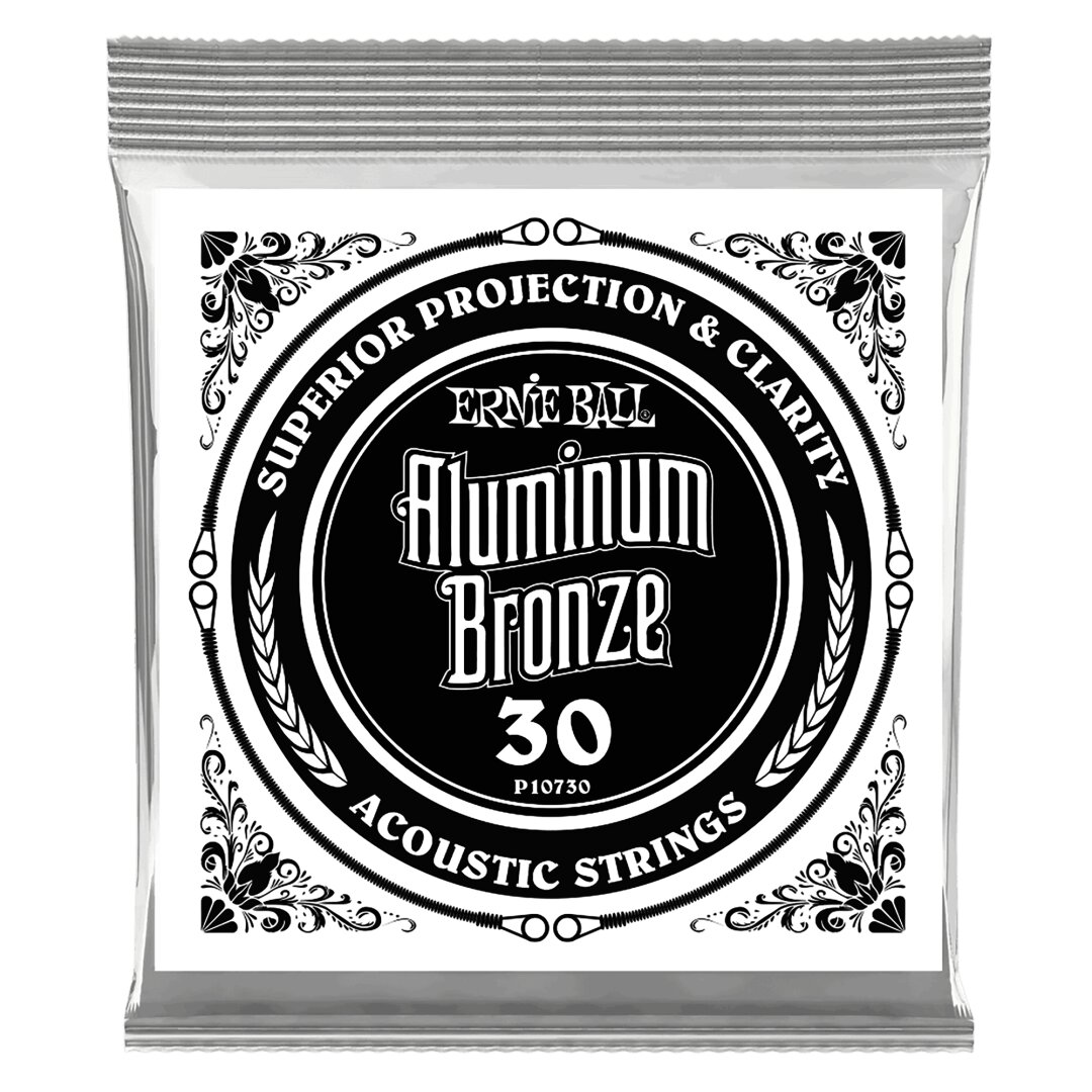 Ernie Ball .030 Aluminum Bronze Wound Acoustic Guitar Strings 6 Pack