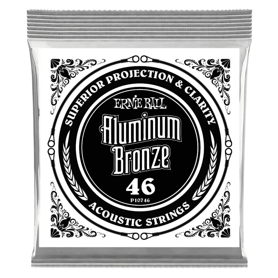 Ernie Ball .046 Aluminum Bronze Wound Acoustic Guitar Strings 6 Pack