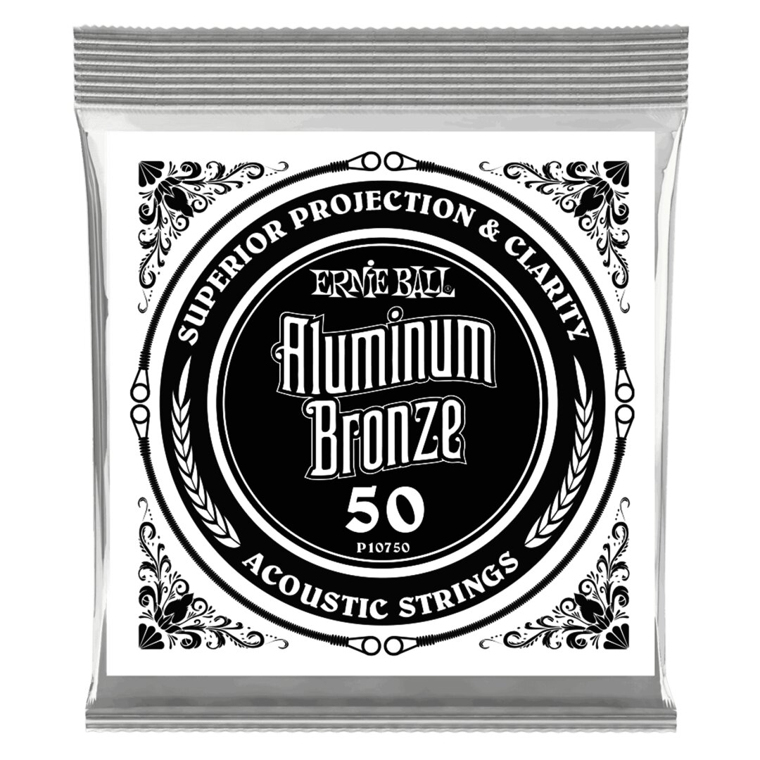 Ernie Ball .050 Aluminum Bronze Wound Acoustic Guitar Strings 6 Pack