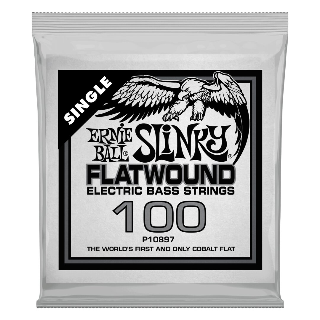 Ernie Ball .100 Slinky Flatwound Electric Bass String Single
