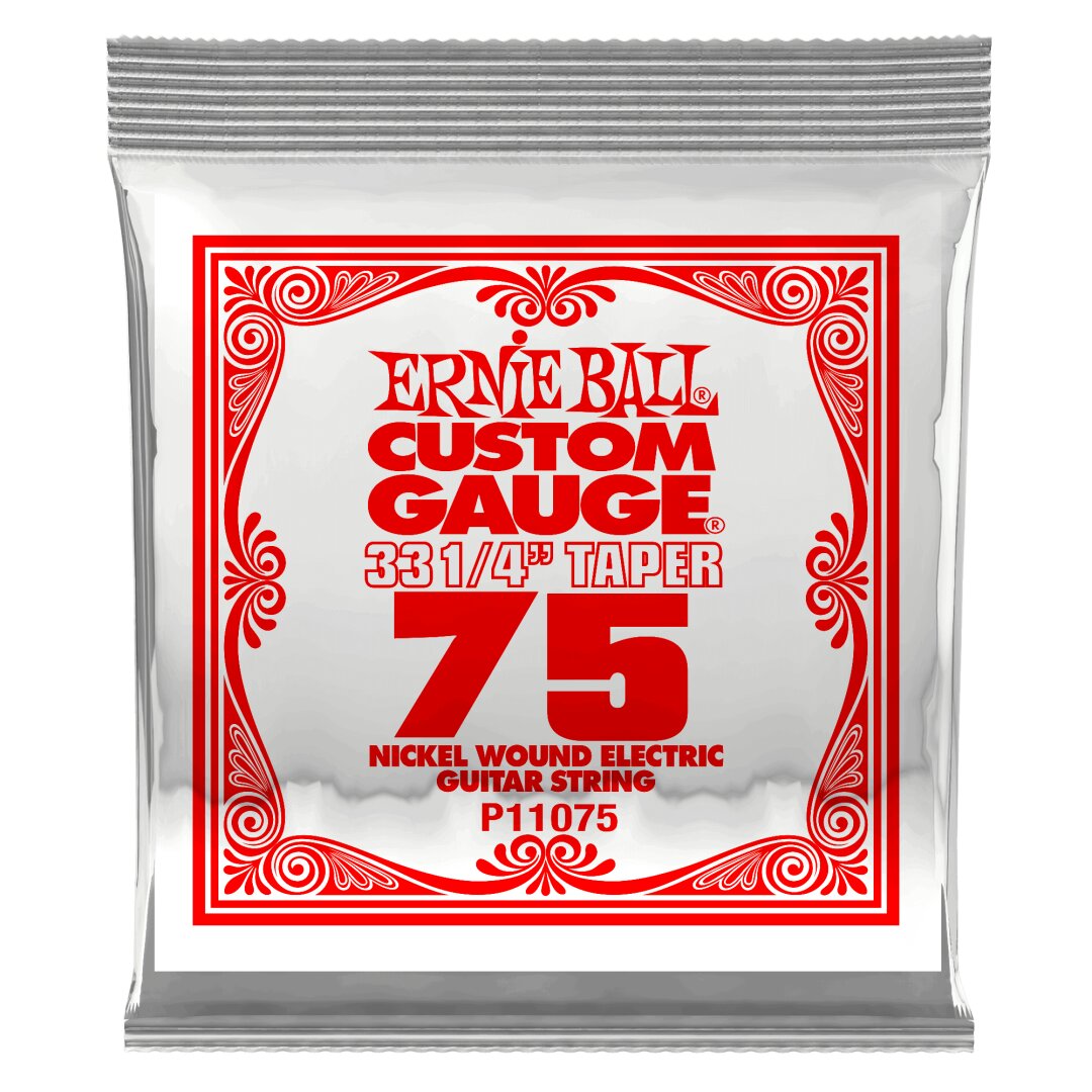 Ernie Ball .075 Extra Long Nickel Wound Electric Guitar Strings 3 pack
