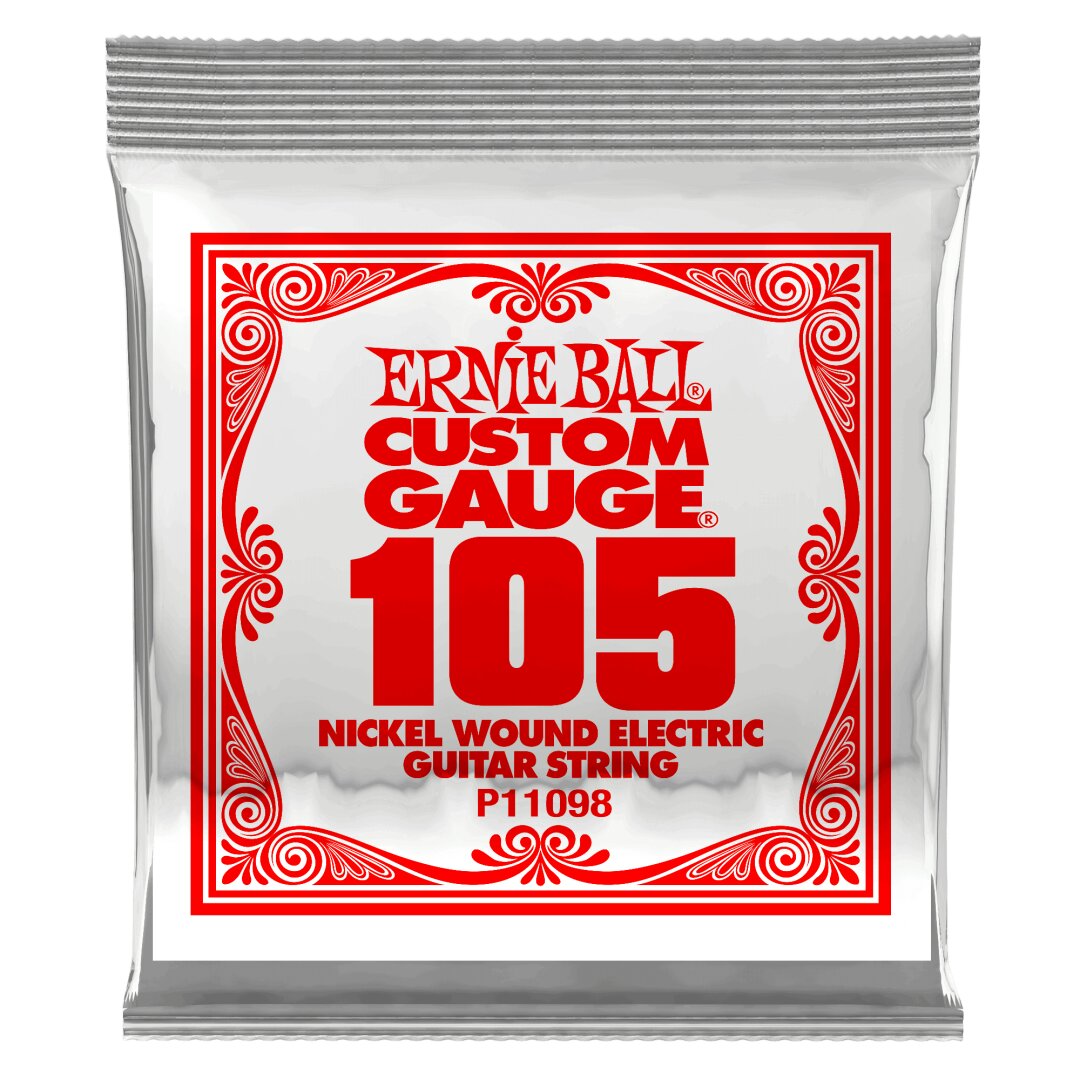 Ernie Ball .105 Extra Long Nickel Wound Electric Electric Guitar Strings 3 pack