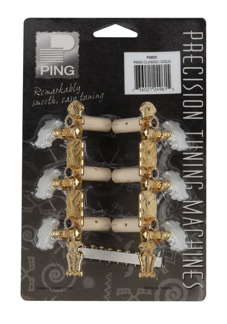 Ping Ping P2623 Gold Lyra Plate Classic Machine Heads. Gold Worm Gear