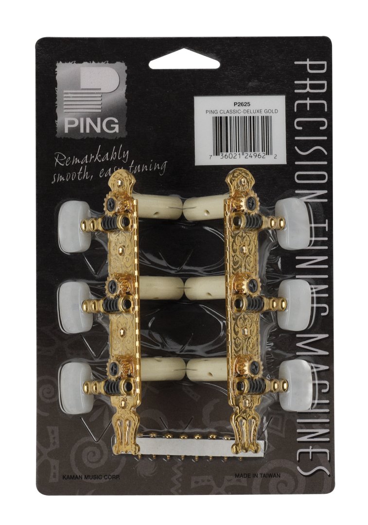 Ping Ping P2625 Deluxe Gold Lyra Plate Classic Machine Heads. (2 Set)