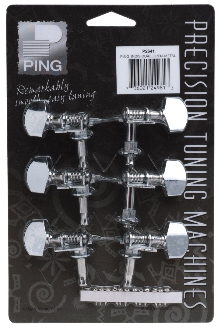 Ping Ping P2641 Economy Chrome Machine Heads. 3 Bass 3 Treble