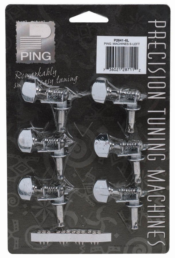 Ping Ping P2641-6L Economy Chrome Machine Heads. 6-In-Line Left