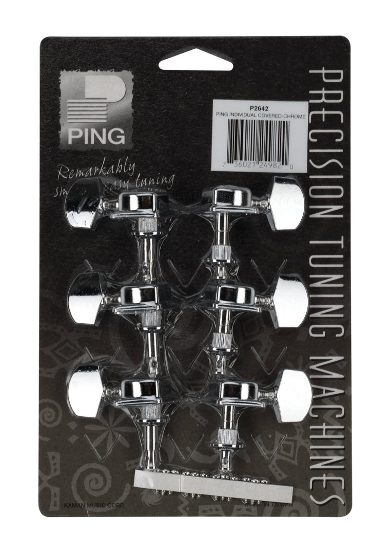 Ping Ping P2642 Economy Covered Machine Heads. 3 Bass 3 Treble Chrome